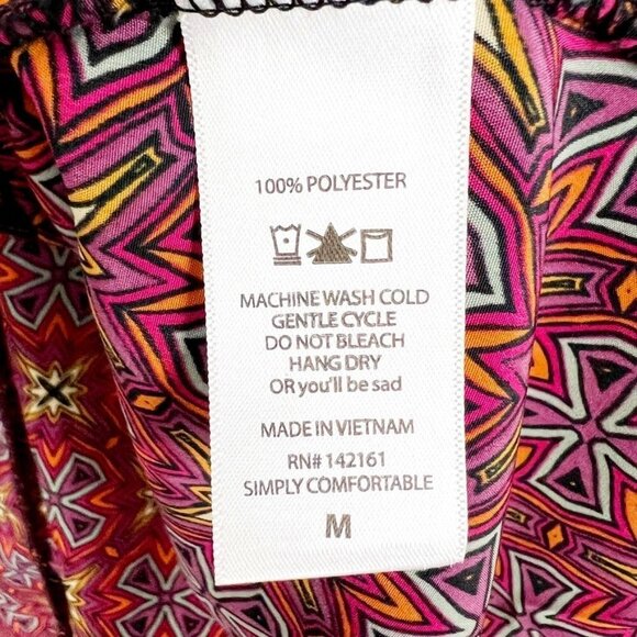 NWT LuLaRoe Kimono Women's Medium Burgundy Print Lindsay Waterfall Draped Topper - Picture 6 of 11